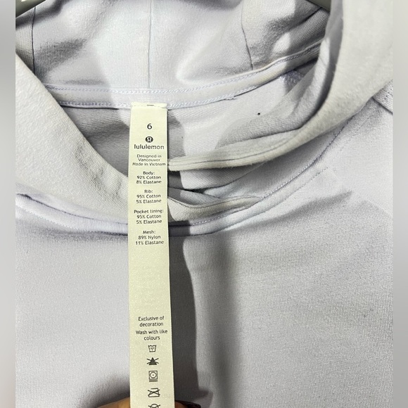 Lululemon size 6 hoodie light blue - Picture 8 of 8